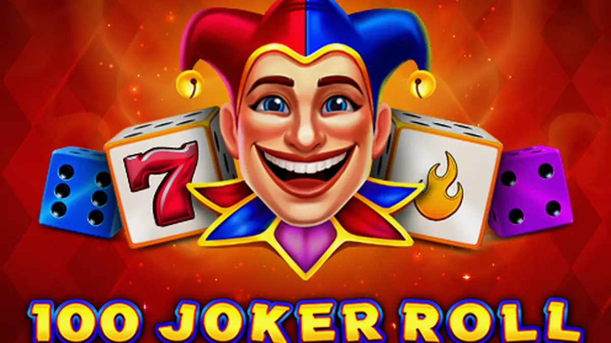 Tampilan antarmuka permainan slot 100 Joker Roll dengan desain yang modern dan menarik.