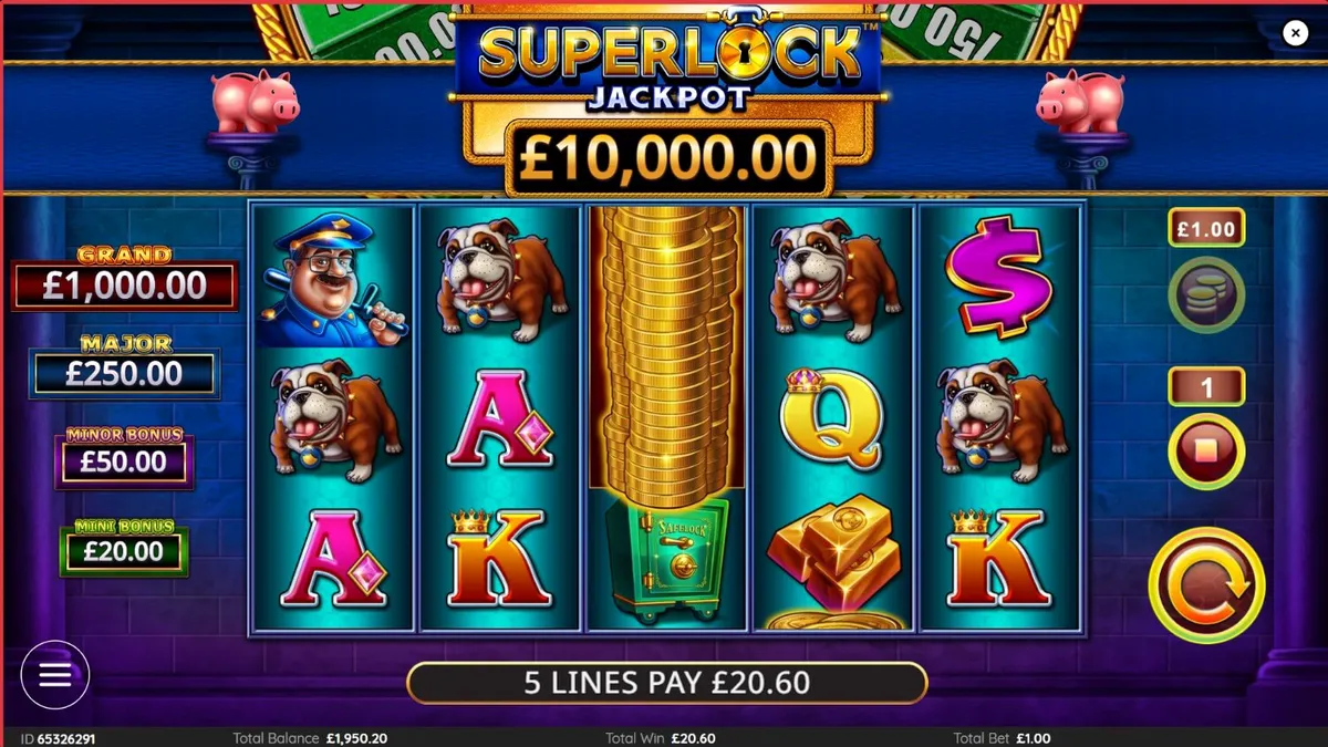 Tampilan visual slot Piggy Bankin’ Super Lock dengan tema brankas emas